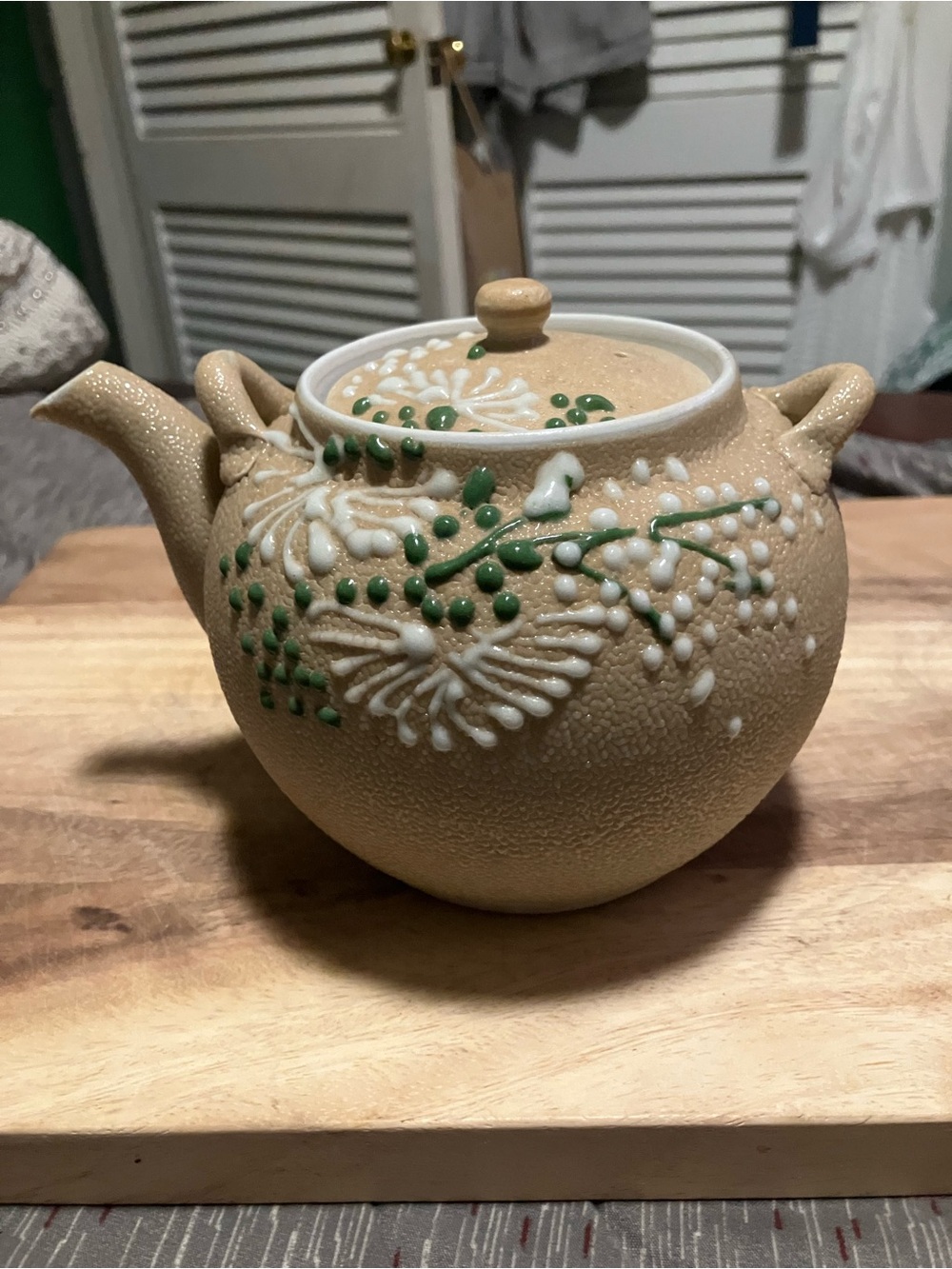 Vintage Japanese Handcrafted Ceramic Teapot